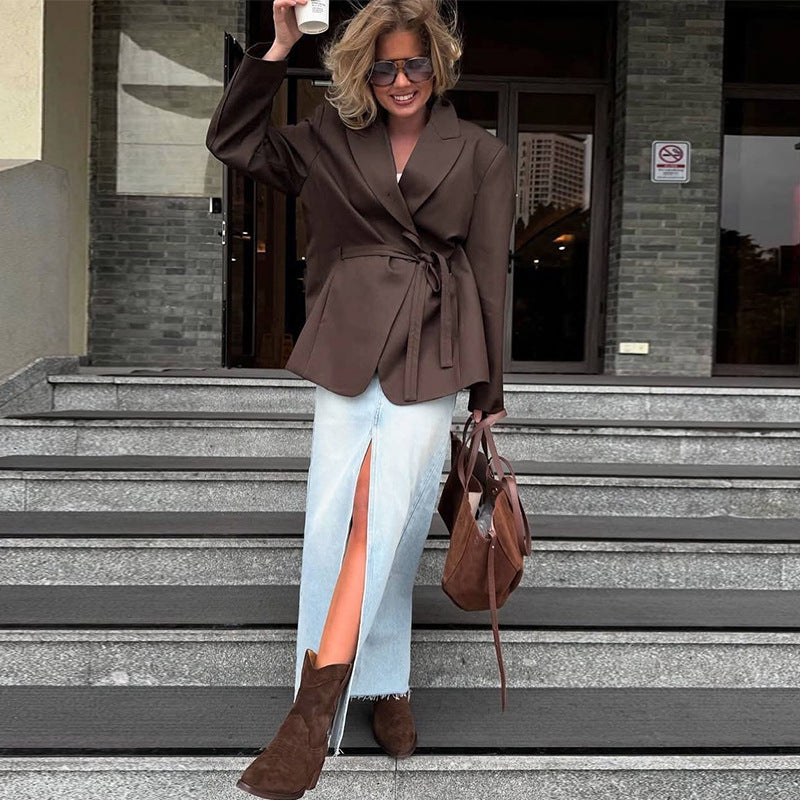 Damen modischer, taillierter Blazer R&B