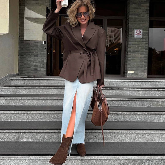 Damen modischer, taillierter Blazer R&B