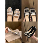 Damen Glamouröse Pumps mit funkelnder Strassschnalle R&B