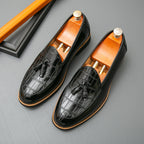 Damen Elegante Mokassins mit modischem Lederdesign und Quasten-Detail R&B