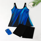 Damen Tankini-Set mit figurbetonendem Schnitt und sportlichen Shorts R&B