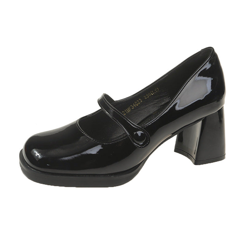 Damen elegante Pumps mit breitem Absatz R&B