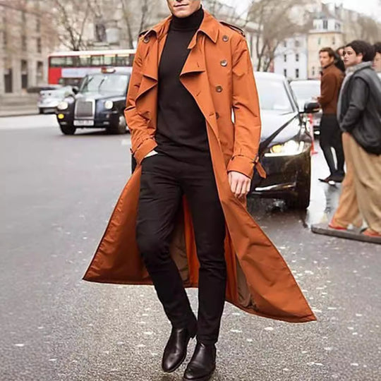 Herren klassischer Trenchcoat R&B