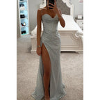 R&B | Party Selbstständiges Kleid Locker Lässig Schlitz Damen Bekleidung Kleid