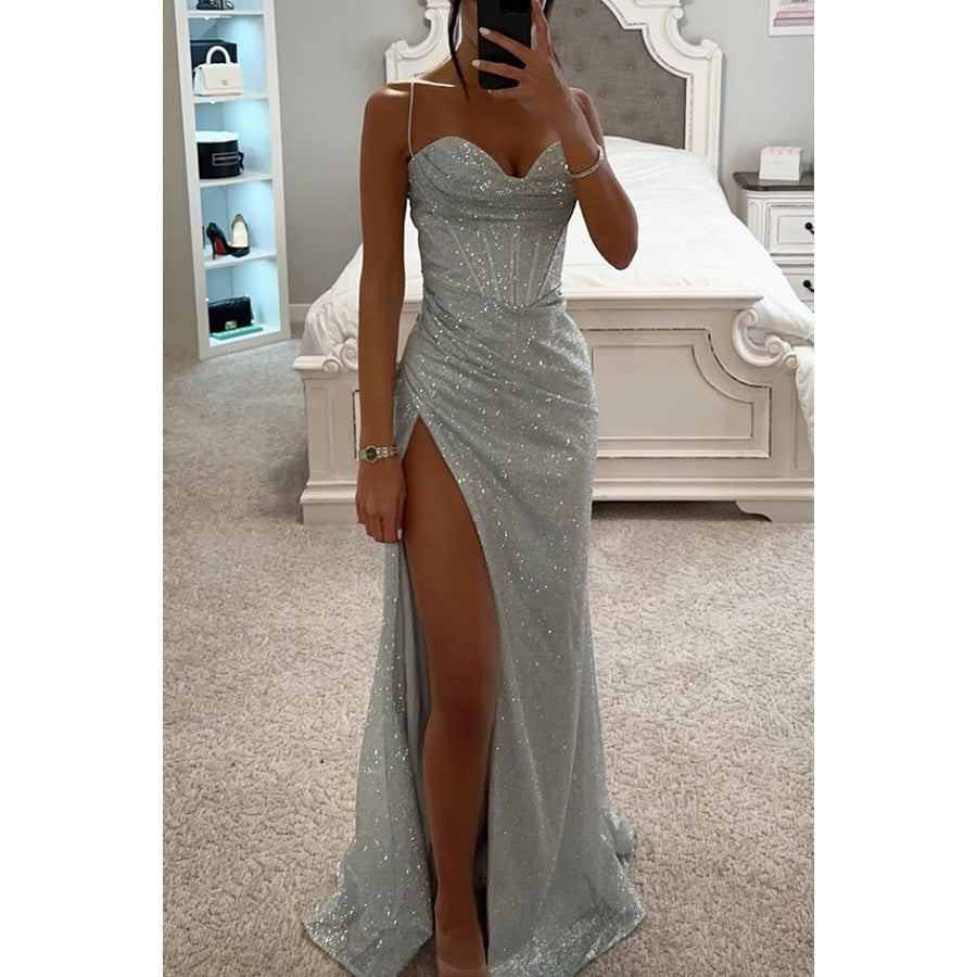 R&B | Party Selbstständiges Kleid Locker Lässig Schlitz Damen Bekleidung Kleid