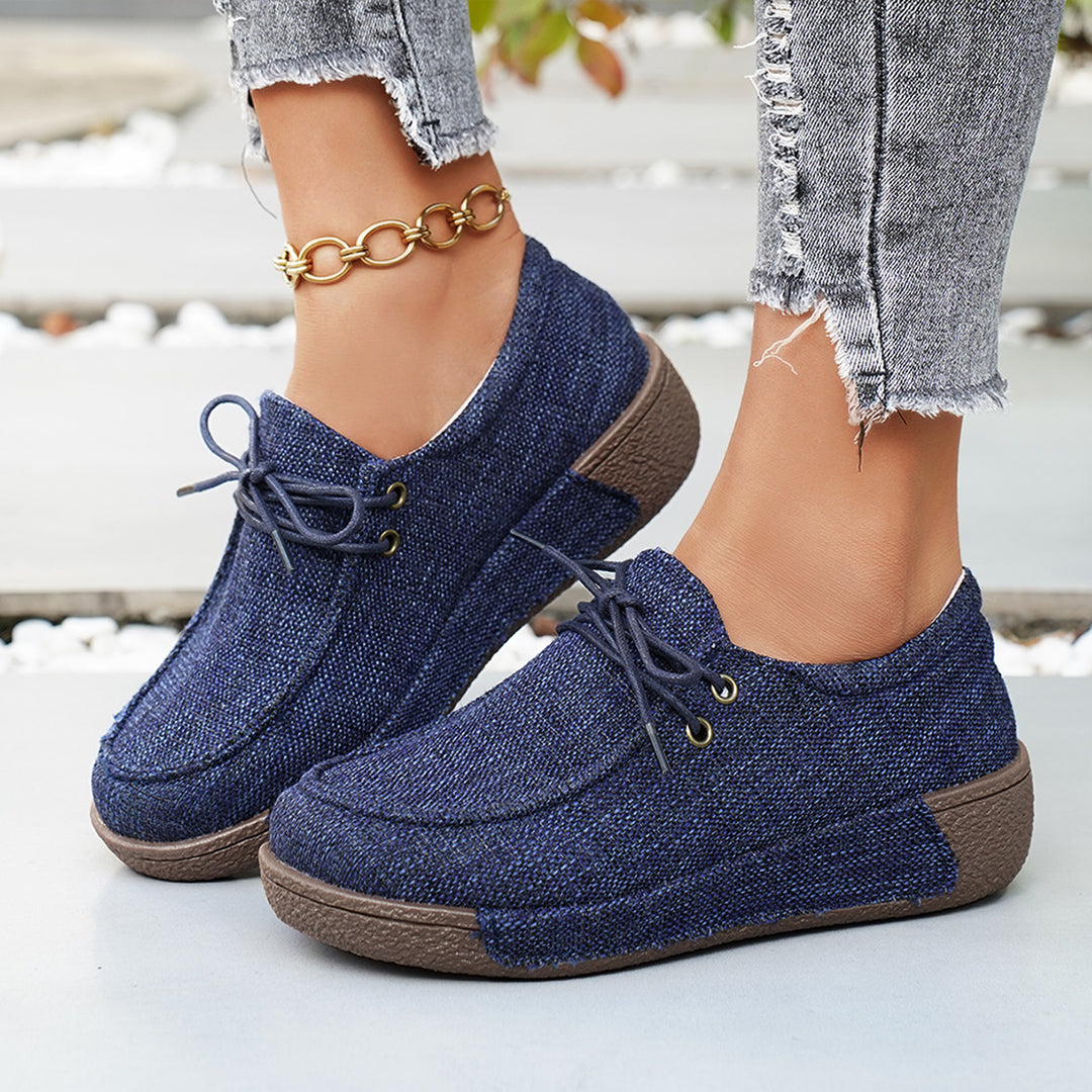 Damen Komfortable Sneakers mit erhöhtem Fußbett und flexiblem Riemendesign R&B