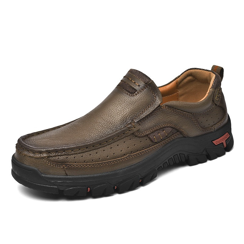 Herren Premium-Leder Mokassins mit rutschfester Laufsohle R&B