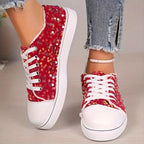 Damen Trendige Sneakers mit funkelnden Pailletten und komfortabler Sohle R&B