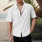 Herren Kurzarmhemd mit strukturiertem Design und atmungsaktivem Material