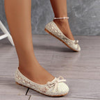 Damen Ballerinas mit filigranem Spitzen-Design und zarter Schleifen-Applikation R&B