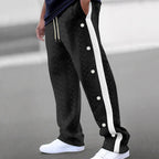 Herren Sportliche Freizeithose im modernen Design mit seitlichem Knopfleisten R&B