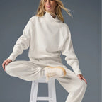 Damen Cozy Waffelstrick Sweater Set R&B