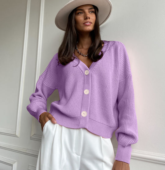 Damen lässiger Strickcardigan R&B