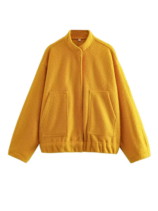 Damen elegante Oversized-Jacke R&B