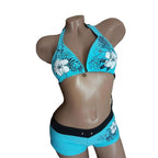 Damen-Bikini-Set mit floralem Design und verstellbaren Trägern R&B