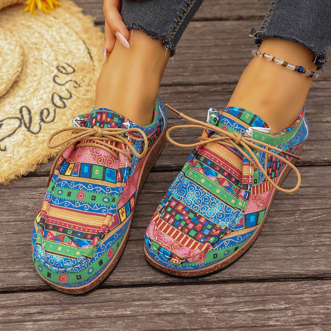 Damen modische und komfortable Sneaker mit buntem Design R&B
