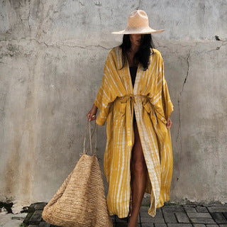 Damen modischer Strandkimono mit ästhetischem Muster Heidi Mode