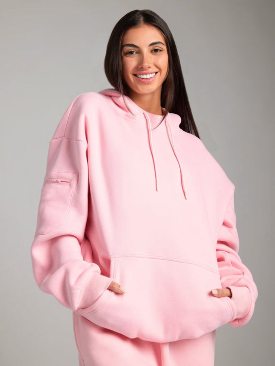 Damen entspannender Hoodie mit integrierter Schlafaugenmaske R&B