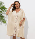 Damen Luftiger Strandkimono mit dekorativer Häkelspitze R&B