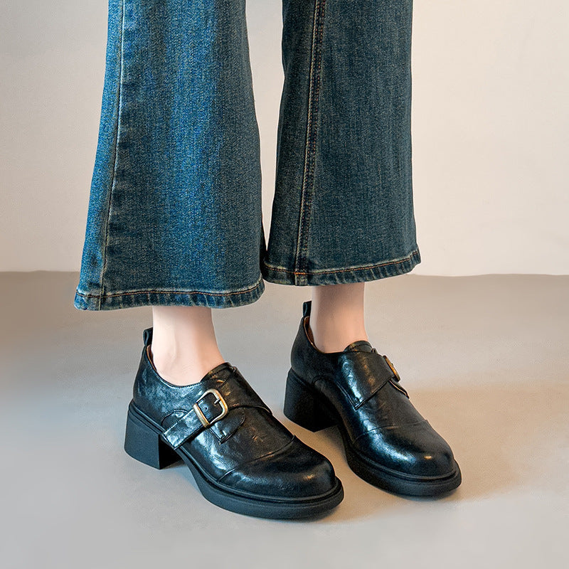 Damen Komfortable und stilvolle Schnür-Blockabsatzschuhe