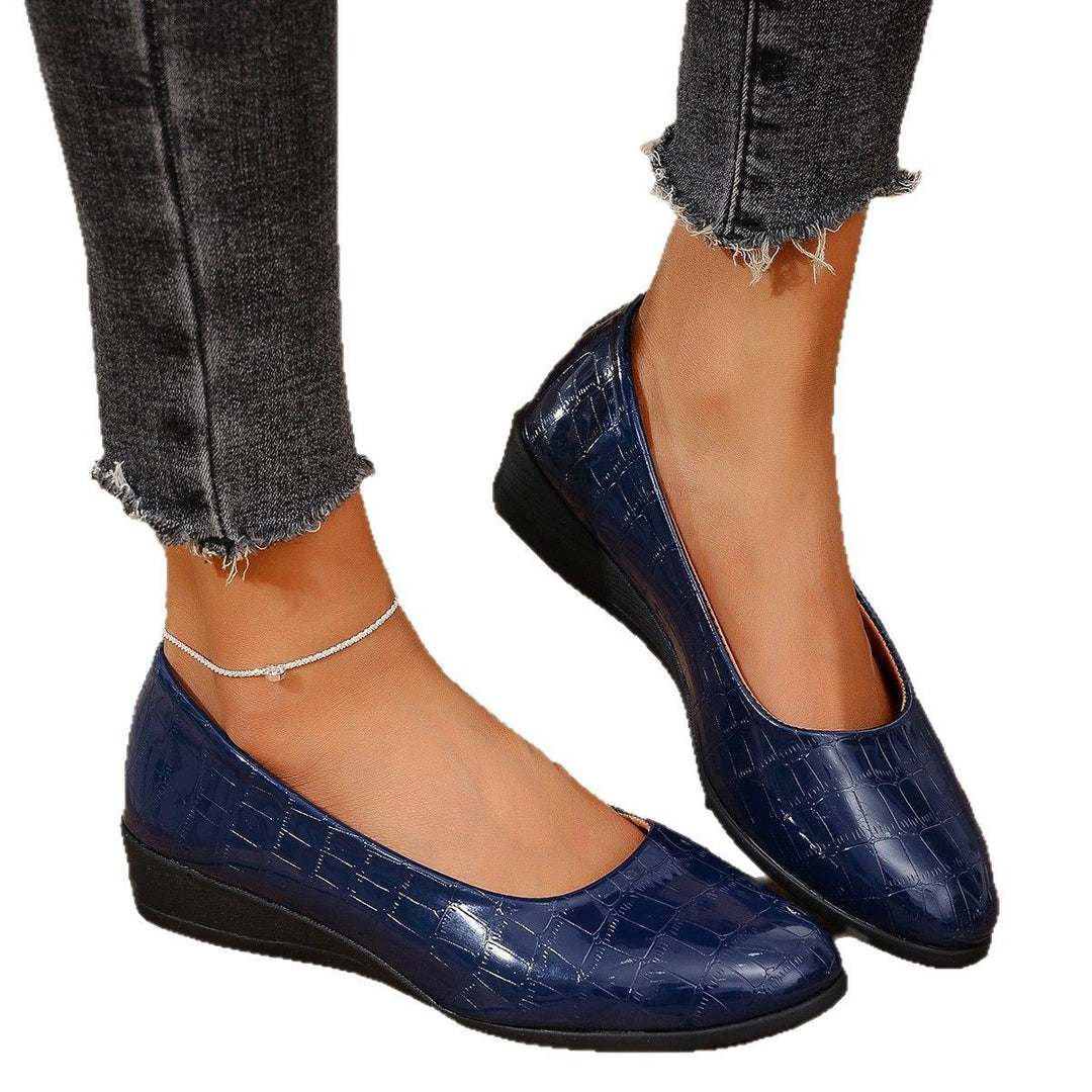 Damen Komfortable Ballerinas mit elegantem Krokodilmuster R&B