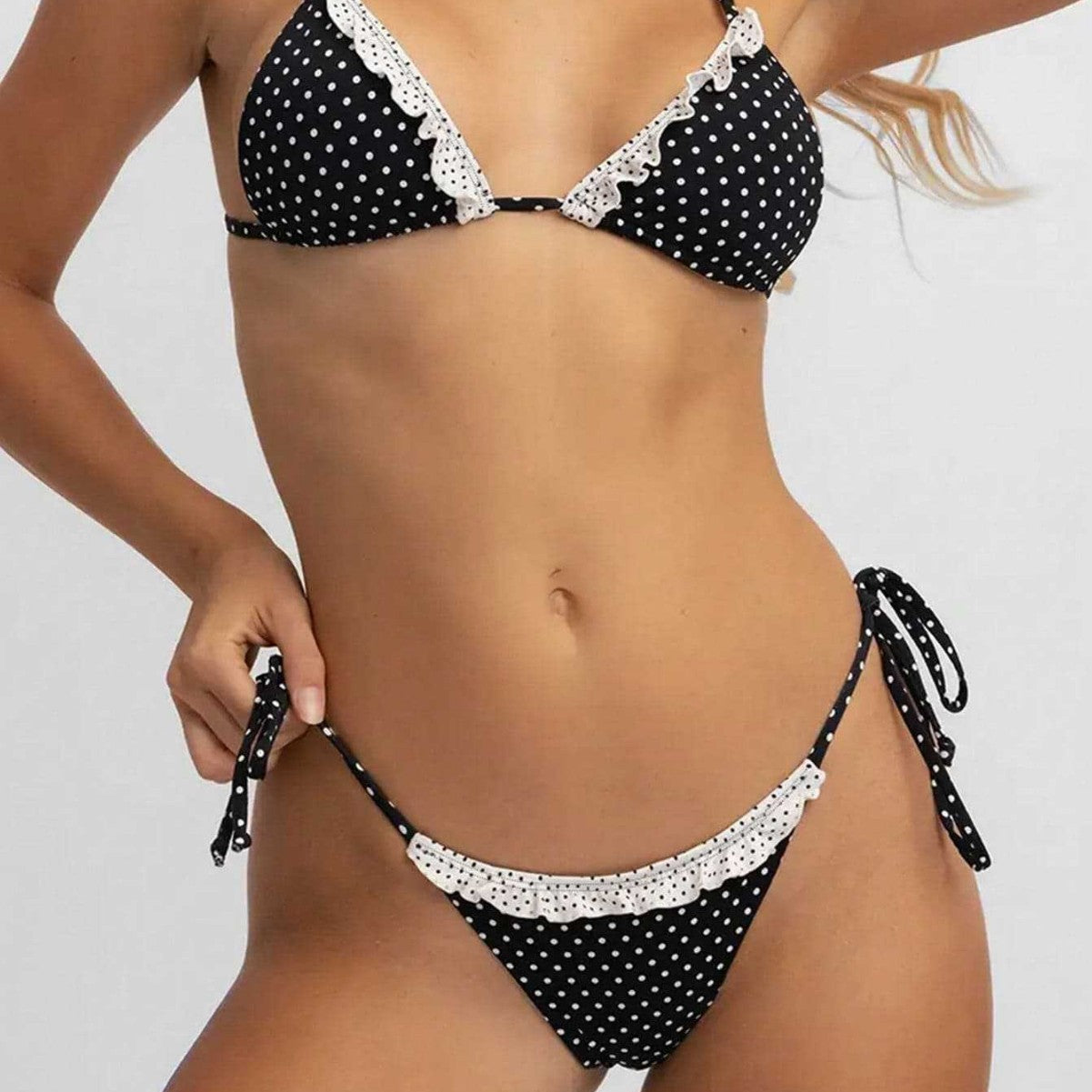 Damen Triangel-Bikini mit Spitzenakzenten R&B