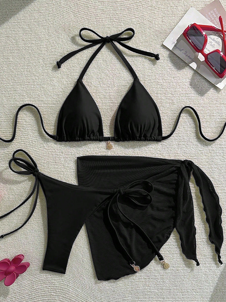 Damen Bikiniset mit modischem Wickelrock und raffinierten Bindebändern R&B