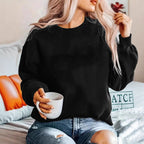 Damen Sportlicher Pullover mit trendy Grafikdesign R&B