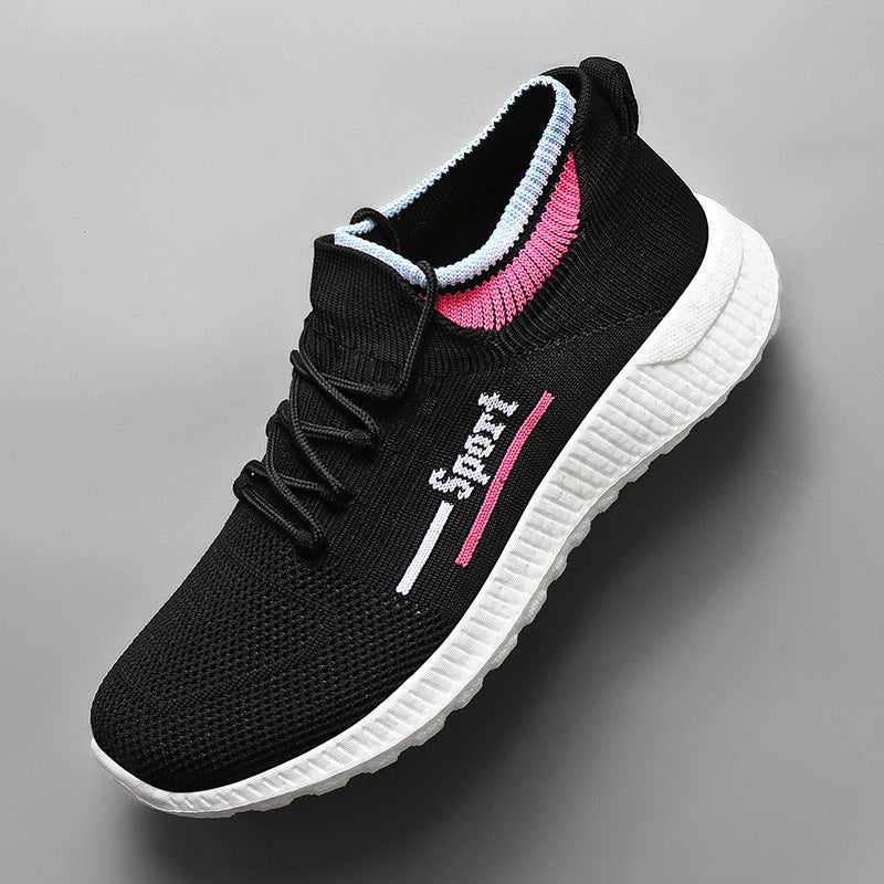 Damen Sportliche Kompressionssneaker mit elastischem Obermaterial