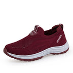 Damen Sportliche Slip-On Sneakers mit atmungsaktiver Mesh-Oberfläche R&B