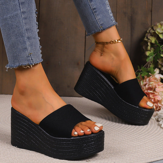 Damen Wedge-Pantoletten mit elegantem Schnitt und komfortabler Sohle R&B
