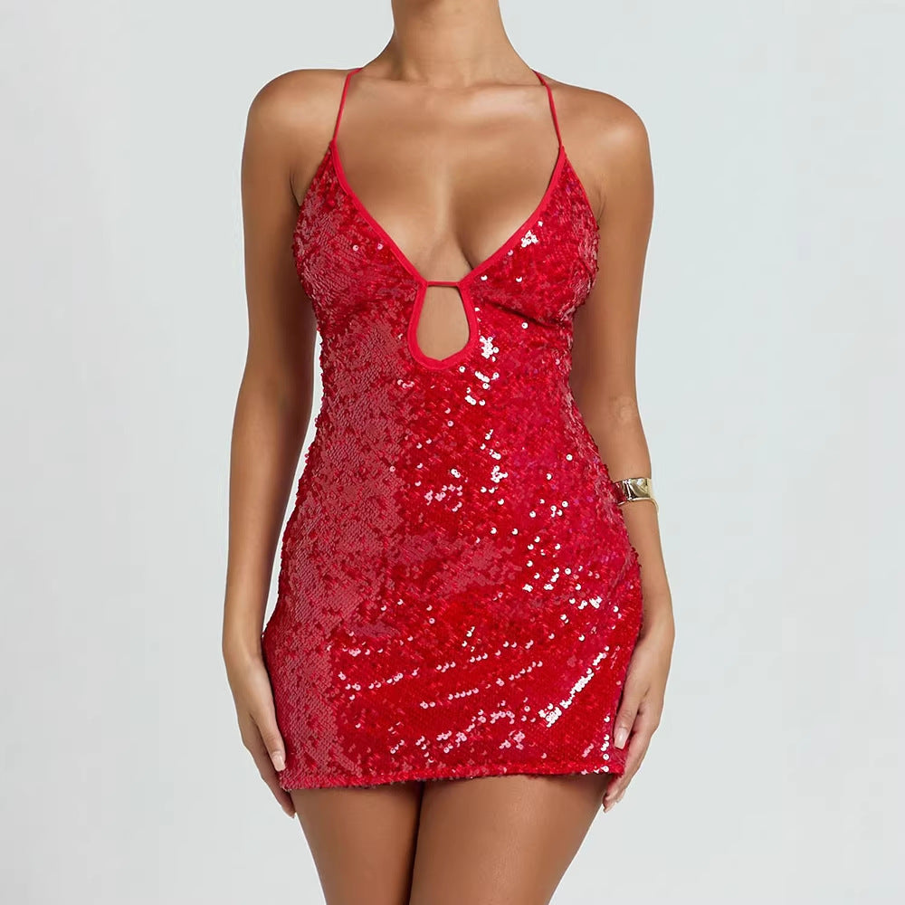 Damen Funktionskleid mit schimmernden Pailletten R&B