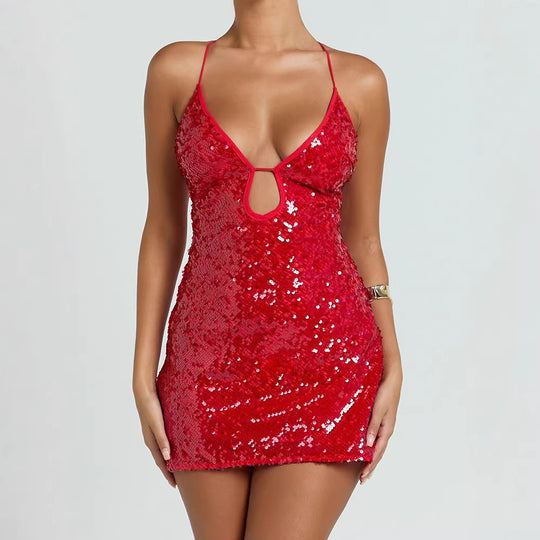 Damen Funktionskleid mit schimmernden Pailletten R&B