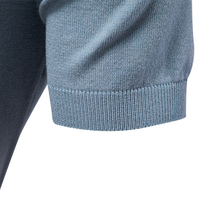 Herren Polo-Shirt mit kontrastierendem Farbblockdesign und hochwertiger Piqué-Textur