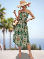 Damen Maxikleid mit elastischem Oberteil und floralem Allover-Print R&B