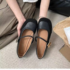 Damen elegante Ballerinas mit modischem Riemen und hochwertigen Obermaterialien R&B