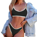 Damen Bikini-Set mit sportlichem Oberteil und hohem Beinausschnitt R&B