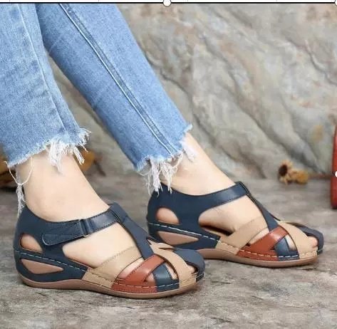 Damen Komfortable und stilvolle Wedge-Sandalen mit anatomischem Fußbett R&B