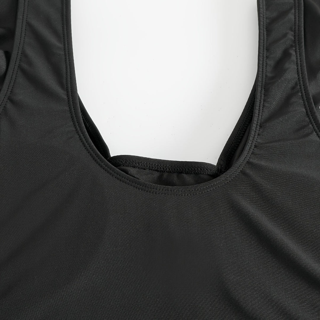 Damen figurbetonter Badeanzug mit elegantem Rüschendesign R&B