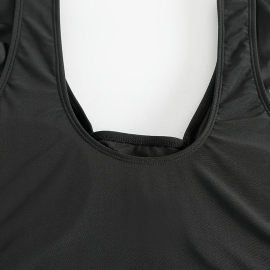 Damen figurbetonter Badeanzug mit elegantem Rüschendesign R&B