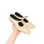 Damen elegante Slingback-Ballerinas mit modischem Rüschendesign R&B