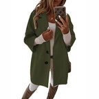 Damen elegante oversized Jacke mit doppelter Knopfleiste R&B