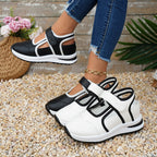 Damen Sportliche Sneaker mit verstellbaren Riemen und dämpfender Sohle R&B