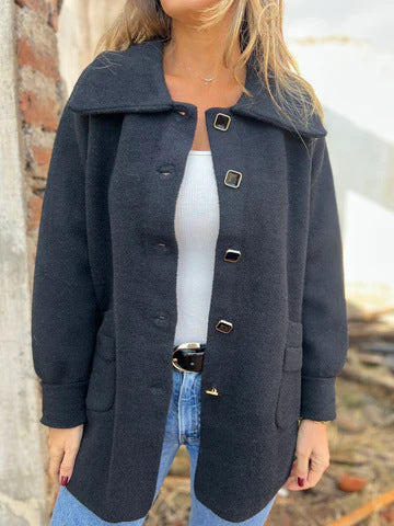 Damen Fleece Jacke mit modernem Kragen R&B