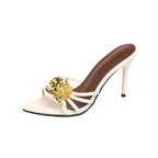 Damen Elegante High-Heels mit floraler Applikation und komfortablem Fußbett R&B