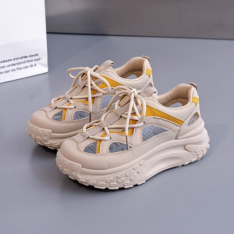 Damen Sneakers mit sportlichem Design und atmungsaktiven Mesh-Einsätzen R&B