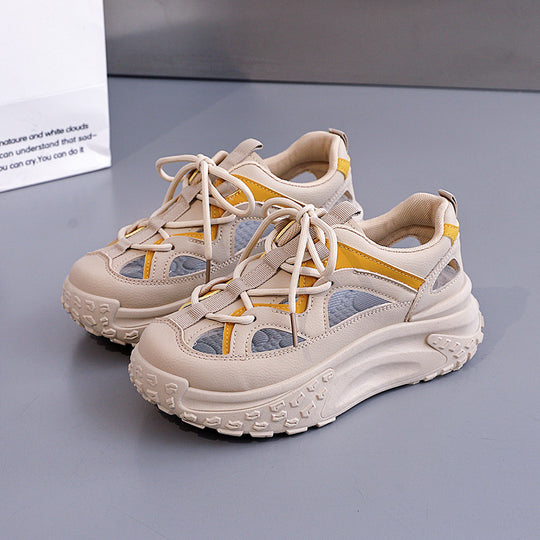 Damen Sneakers mit sportlichem Design und atmungsaktiven Mesh-Einsätzen R&B
