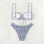 Damen Triangel-Bikini mit Stützfunktion und dekorativem Goldakzent R&B