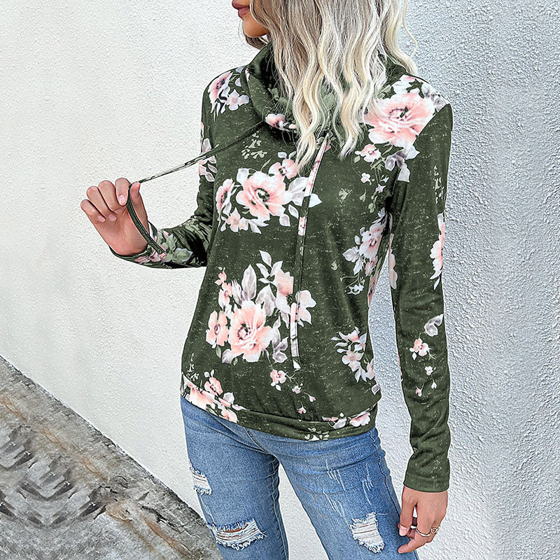Damen Kapuzenpullover mit floralem Design und modernem Schnitt R&B