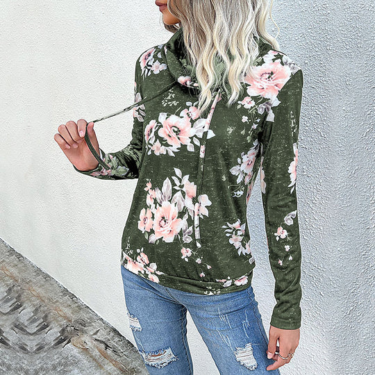 Damen Kapuzenpullover mit floralem Design und modernem Schnitt R&B